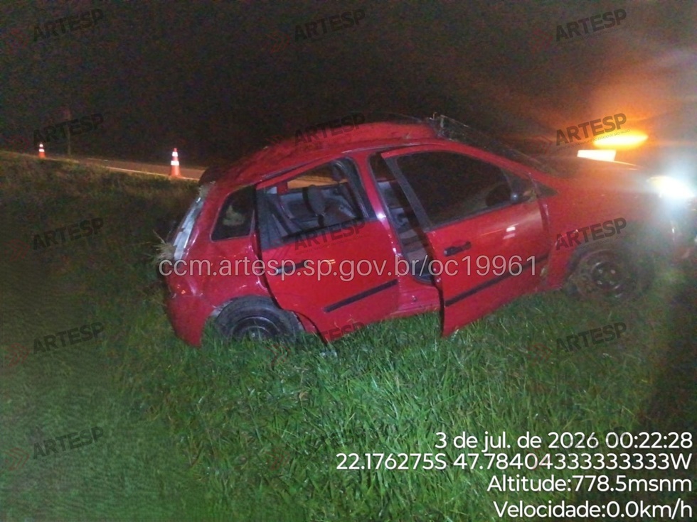 Capotamento fatal na Washington Luís mata moradora de Pirassununga