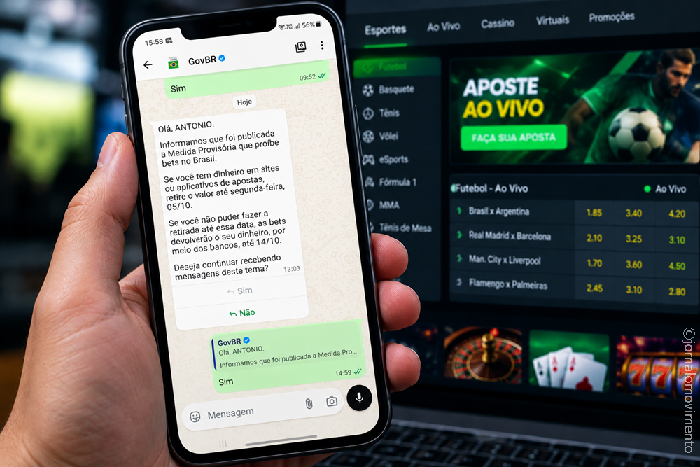 Cidadãos começam a receber avisos sobre prazo para devolução de saldos de bets