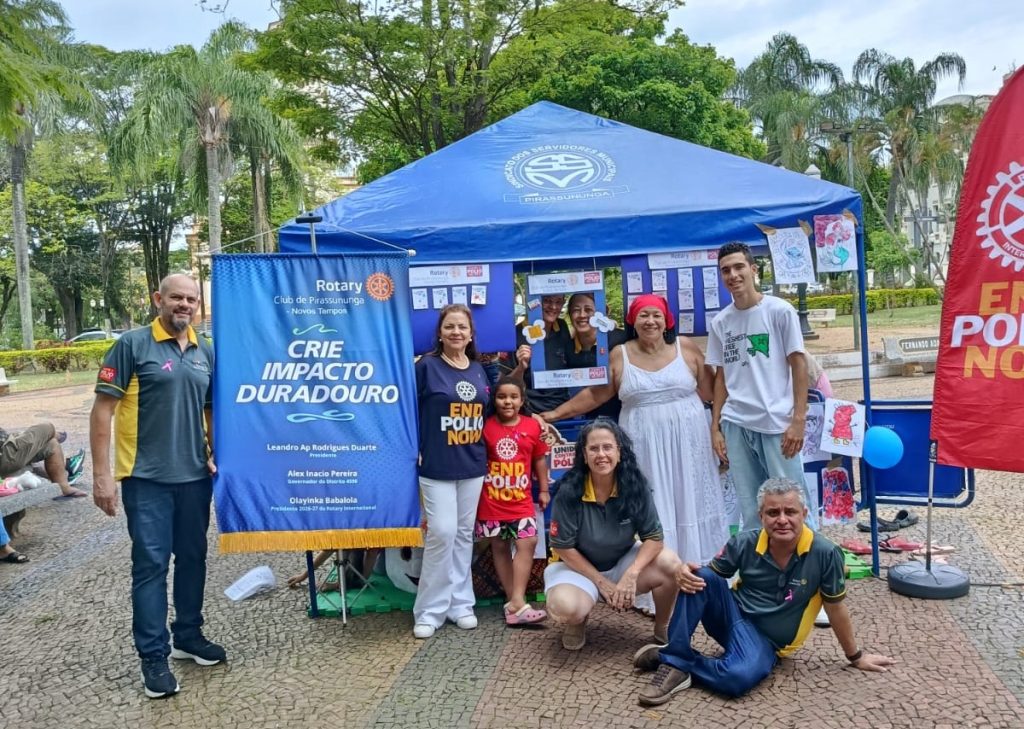 Rotary promove ação de conscientização contra a poliomielite em Pirassununga