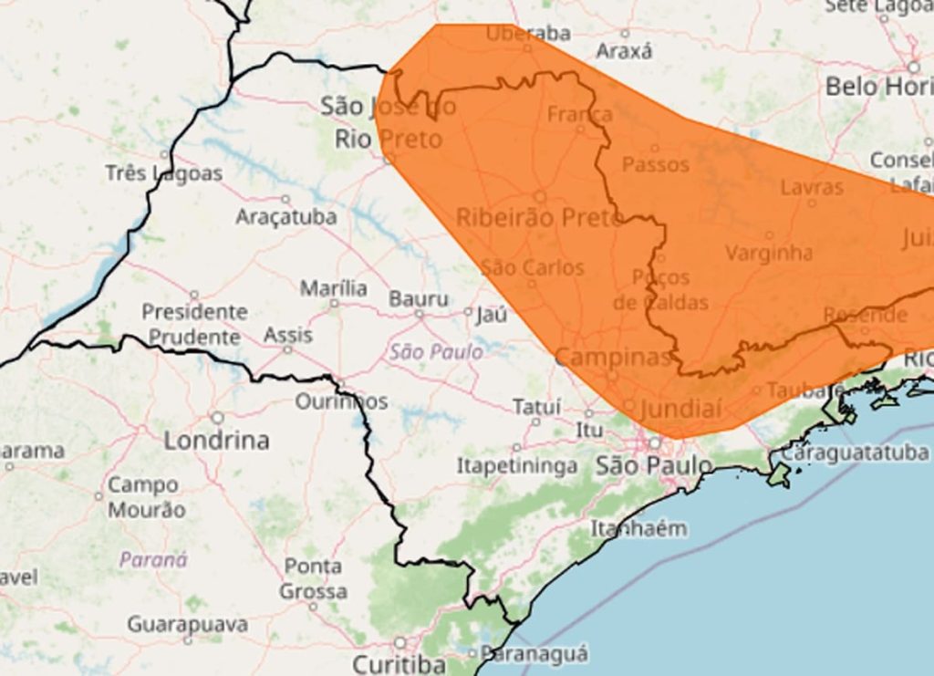 Inmet mantém alerta laranja para tempestades em Pirassununga e região